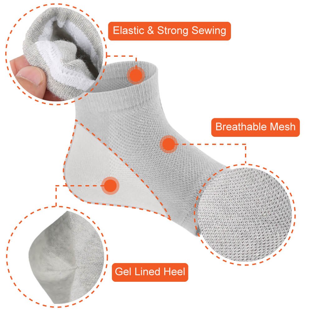 Close up of silicone gel pad inside Selizo heel socks