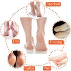 Side profile of the gel heel socks demonstrating ergonomic fit