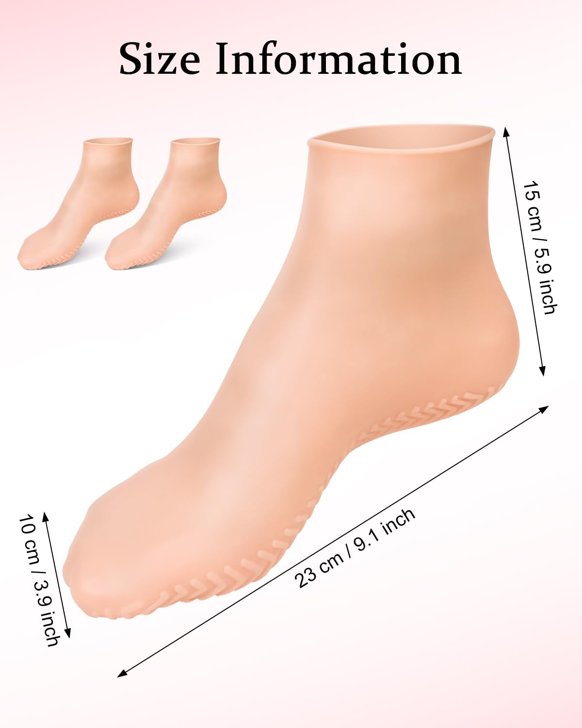 Pedimend anti-slip gel socks for cracked heel treatment