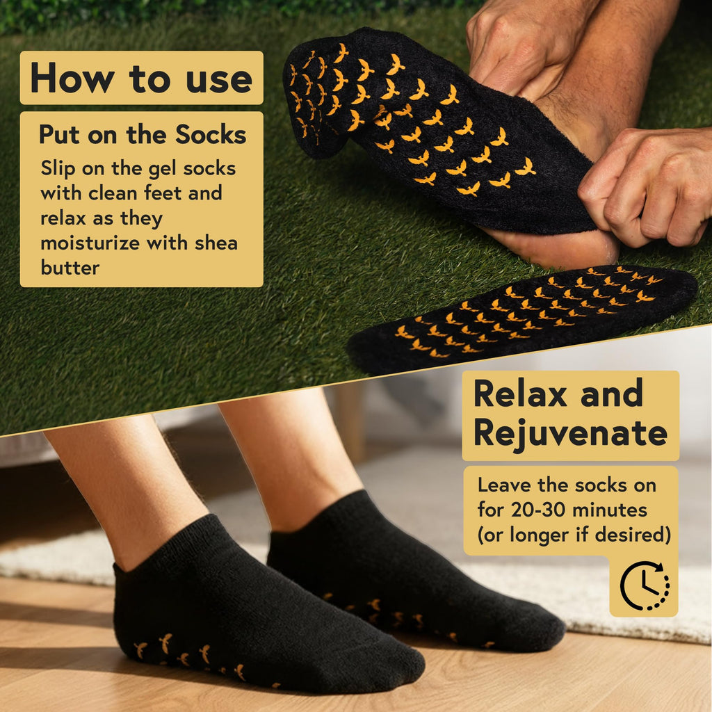 Side profile of extra large men spa socks showing ankle fit