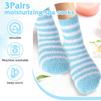Abeillo moisturizing socks worn on feet demonstrating comfortable fit