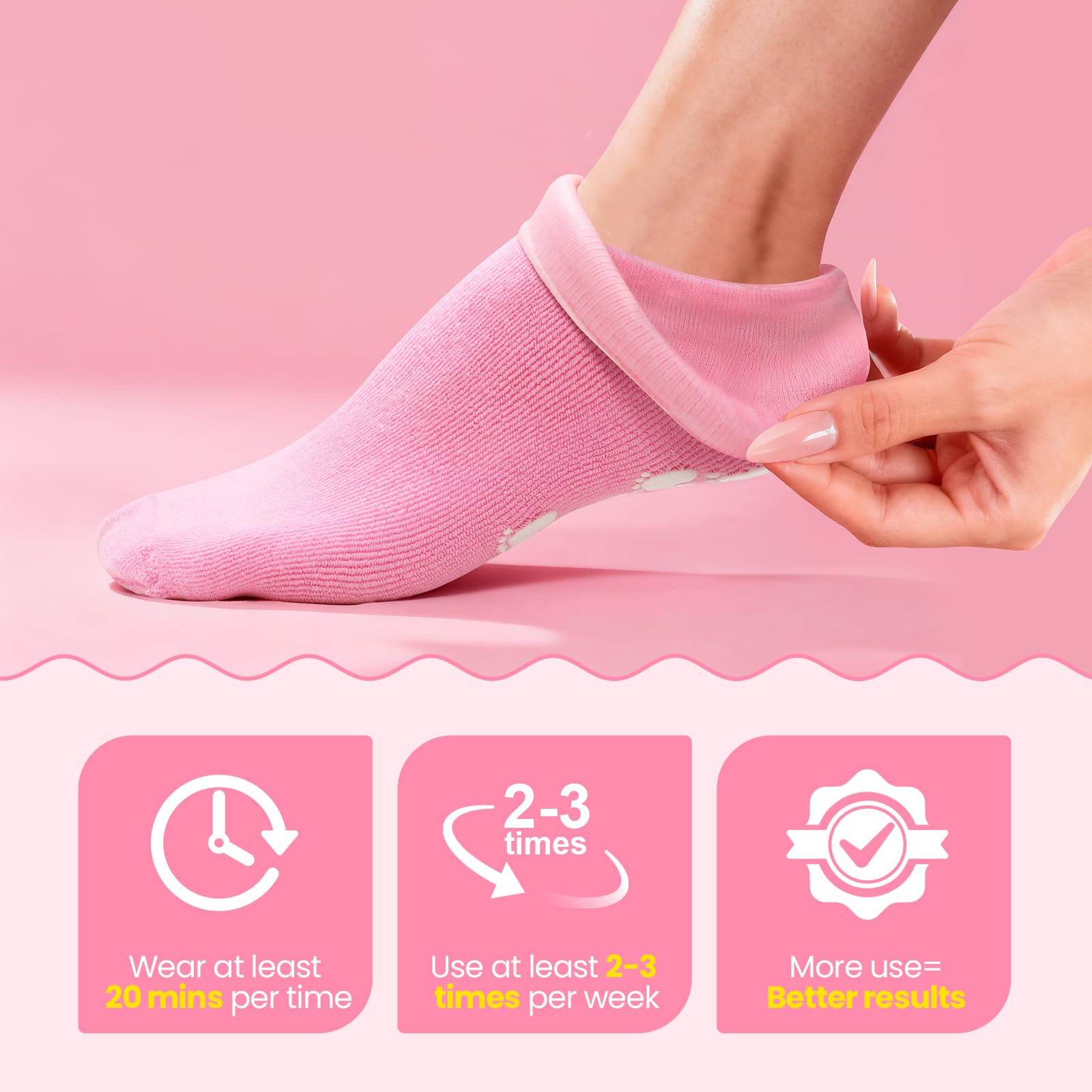 2 in 1 silicone socks and foot cream set