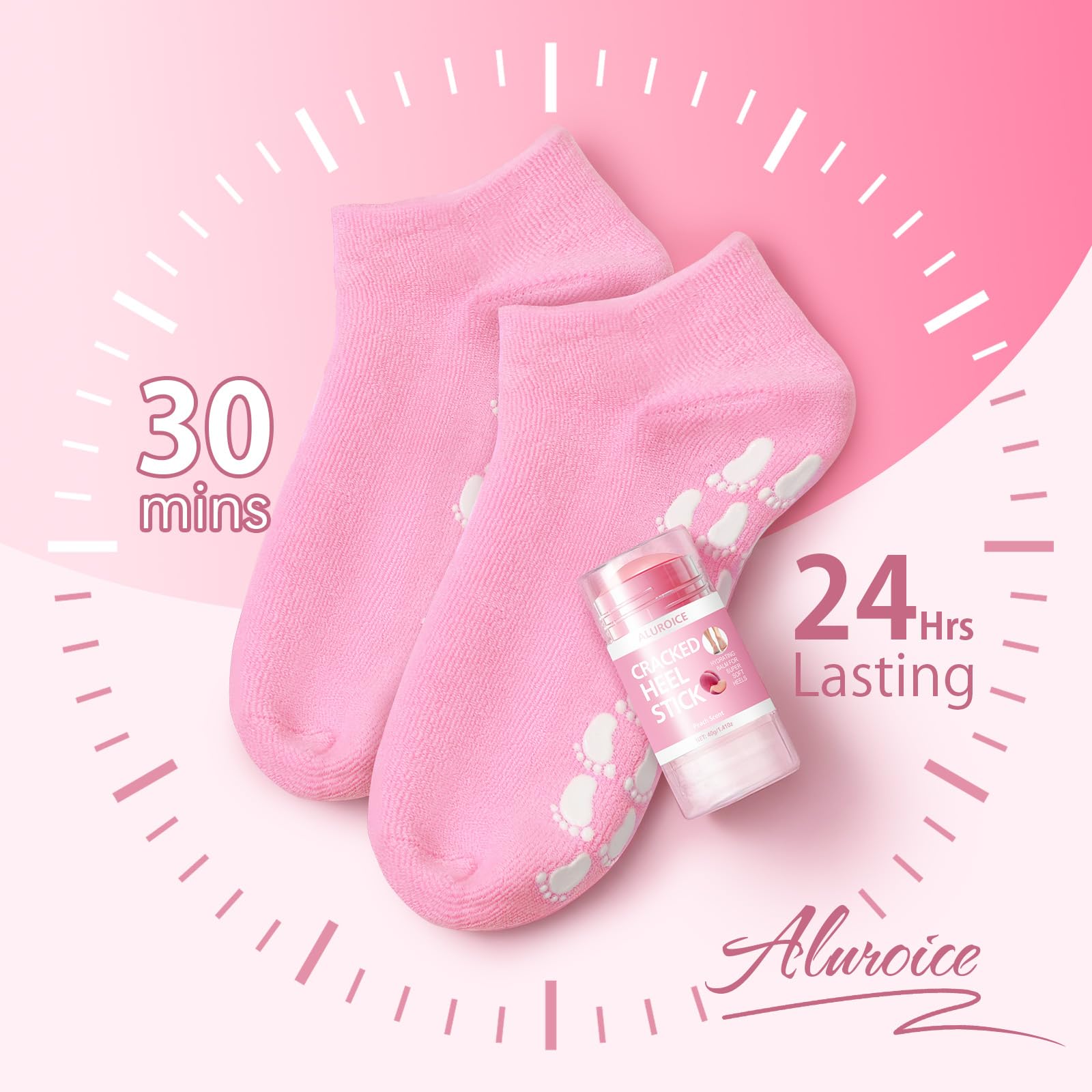 Silicone lining inside foot moisturizing socks