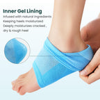 Promifun blue gel heel socks close up