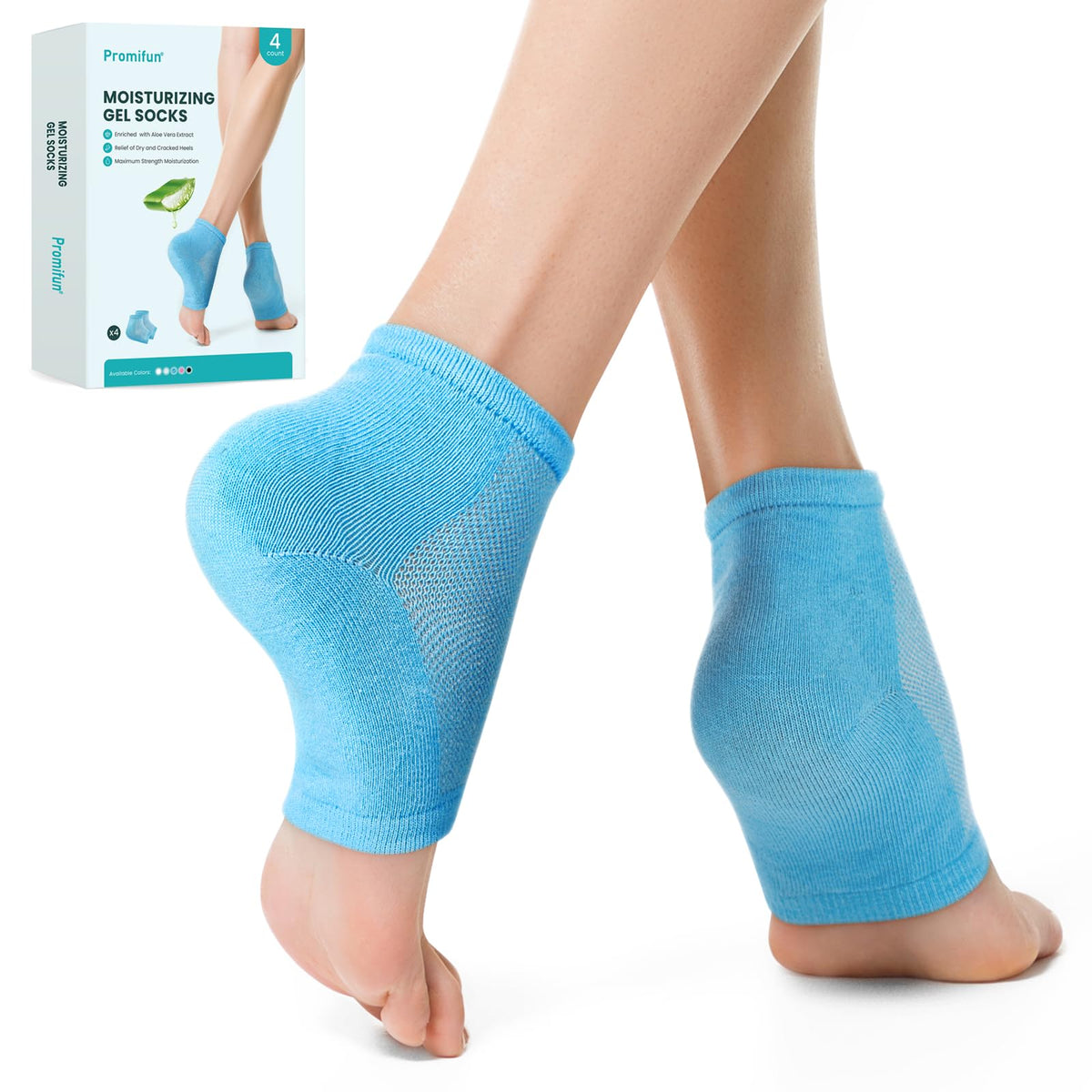 Promifun dry heel repair socks lifestyle view