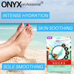 Onyx Professional moisturizing gel socks package angle shot