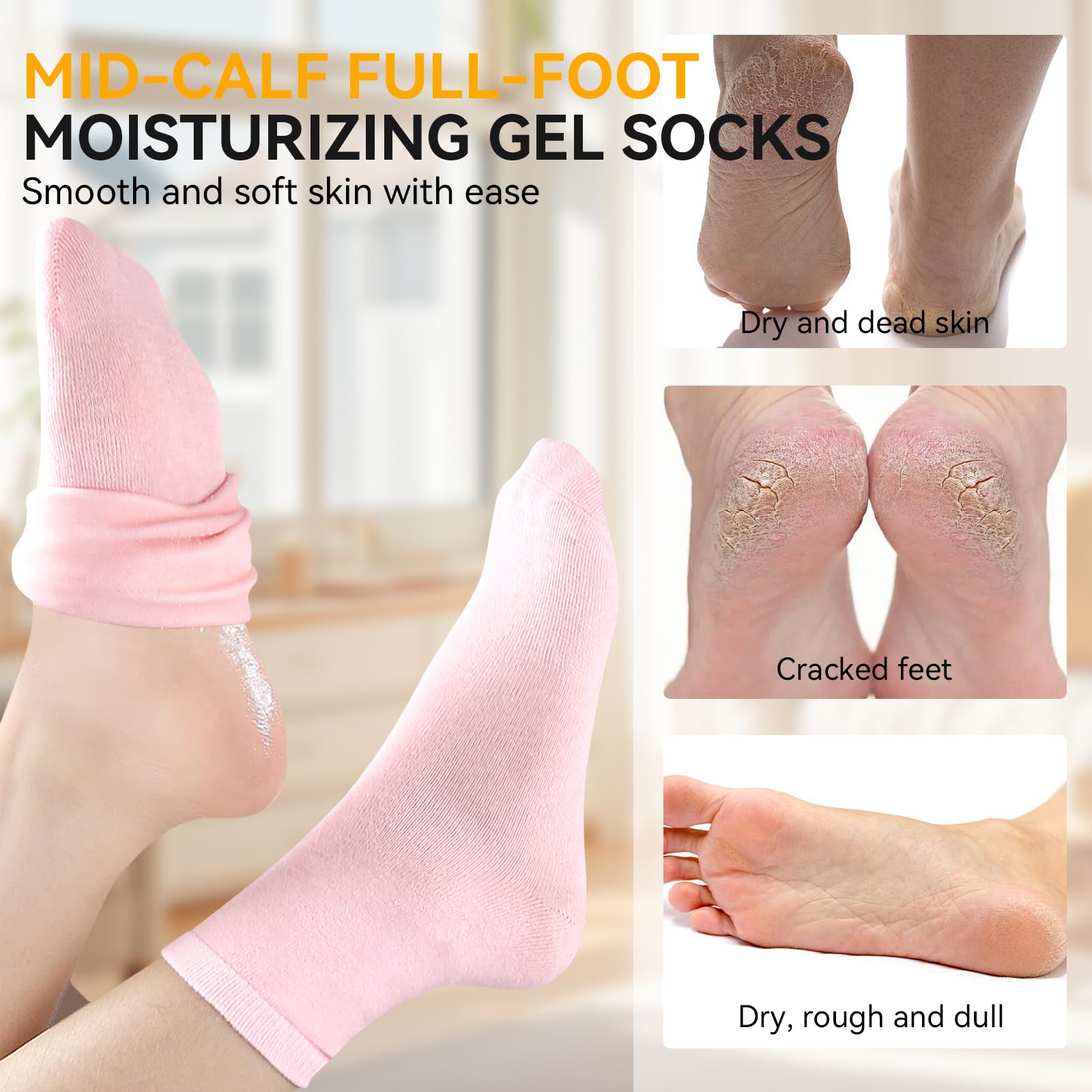 Psdndeww silicone socks showing soft stretchable gel texture
