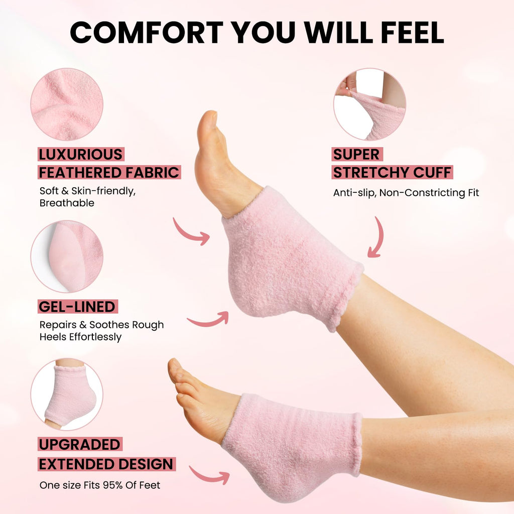 Vhoi foot care spa socks showing stretchable exterior texture