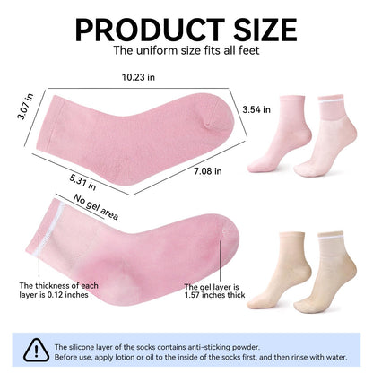 Psdndeww reusable gel socks for cracked heels