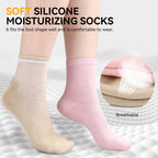 Pack of two pairs silicone pedicure socks arranged neatly