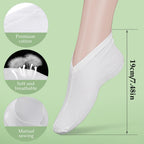 White cotton therapy socks laid flat.
