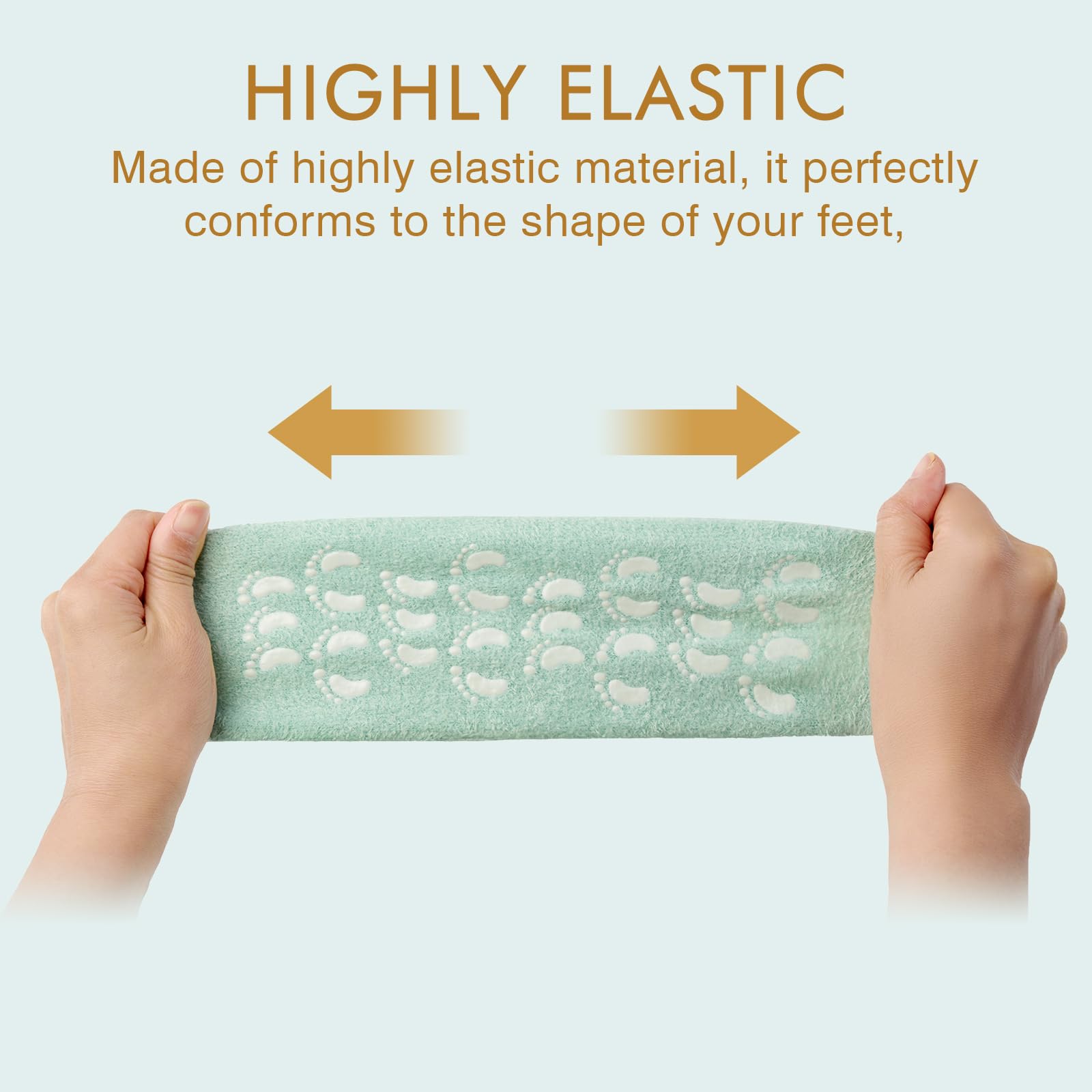 Model wearing MoyRetty size M moisturizing socks