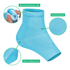 Close-up of the breathable mesh knit fabric and silicone gel heel cup