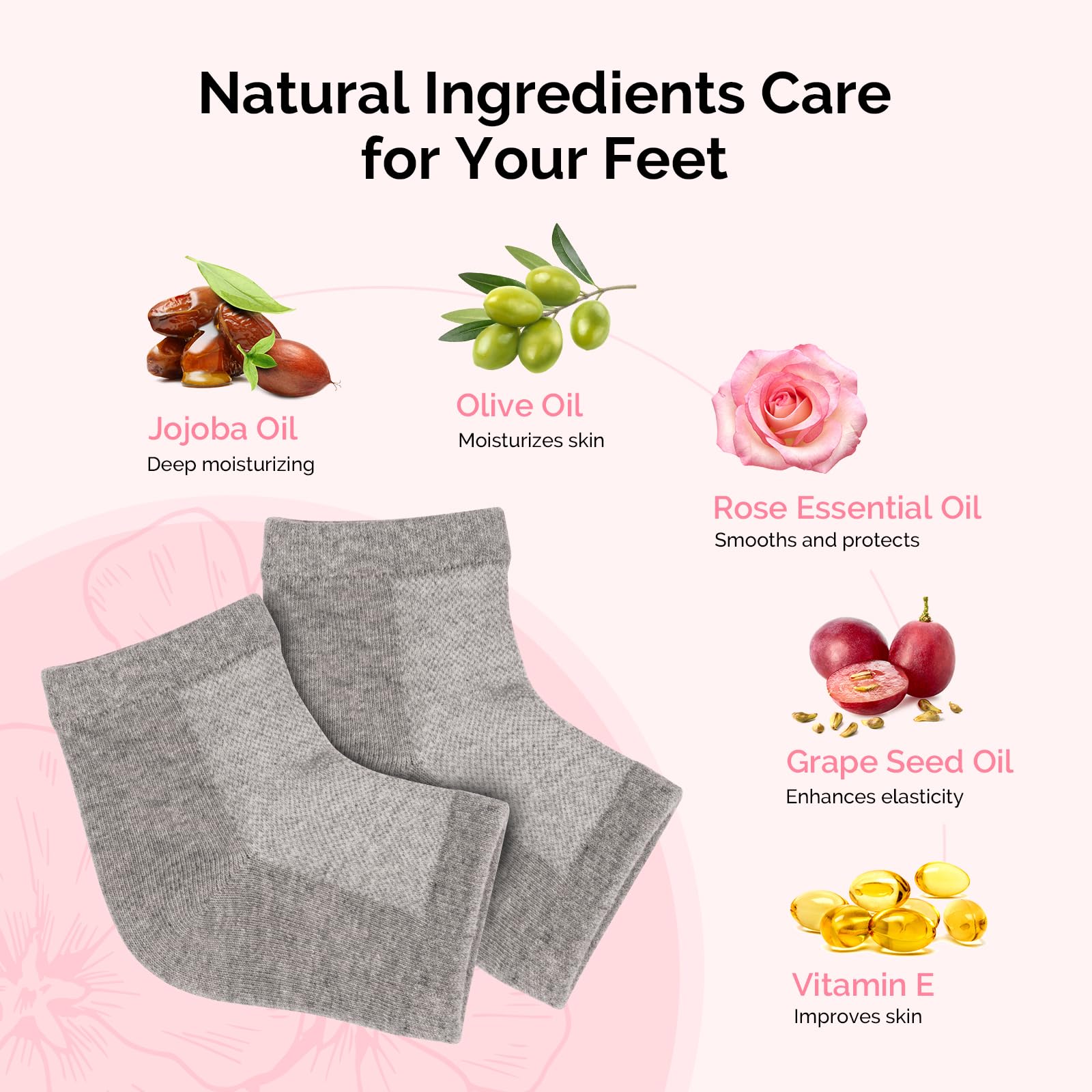 MelodySusie heel care socks packaging and product view