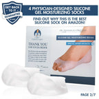Silicone gel heel lining inside the moisturizing foot care sleeves