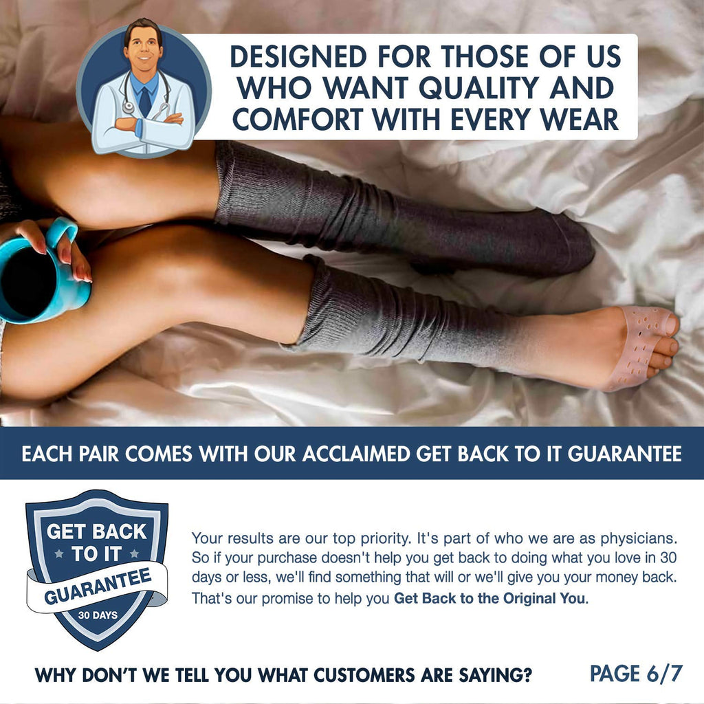 Packaging and complete 4-piece set of Dr. Frederick's gel socks