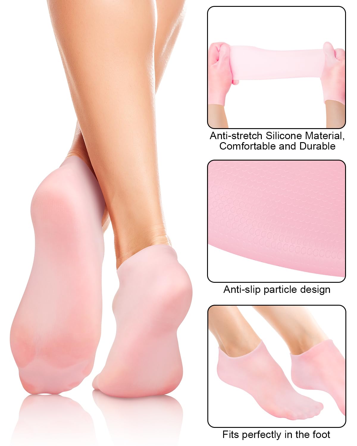 Person wearing Blatown moisturizing socks at home