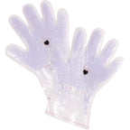 Paraffin Wax Works spa treatment gloves showing lavender branding