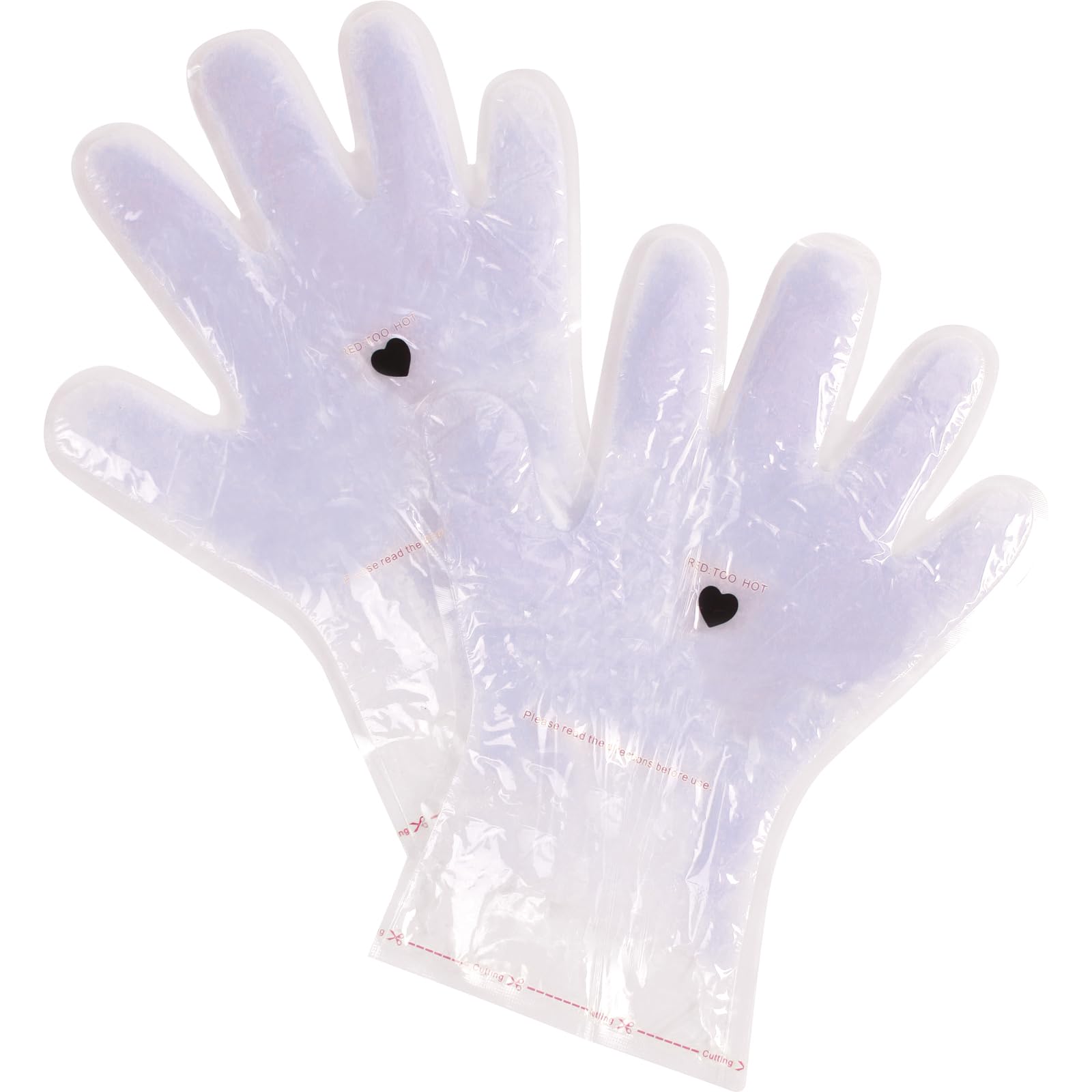 Paraffin Wax Works moisturizing gloves being applied to dry hands