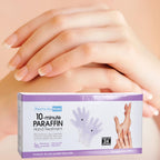 Paraffin Wax Works lavender hand gloves close up of active ingredients