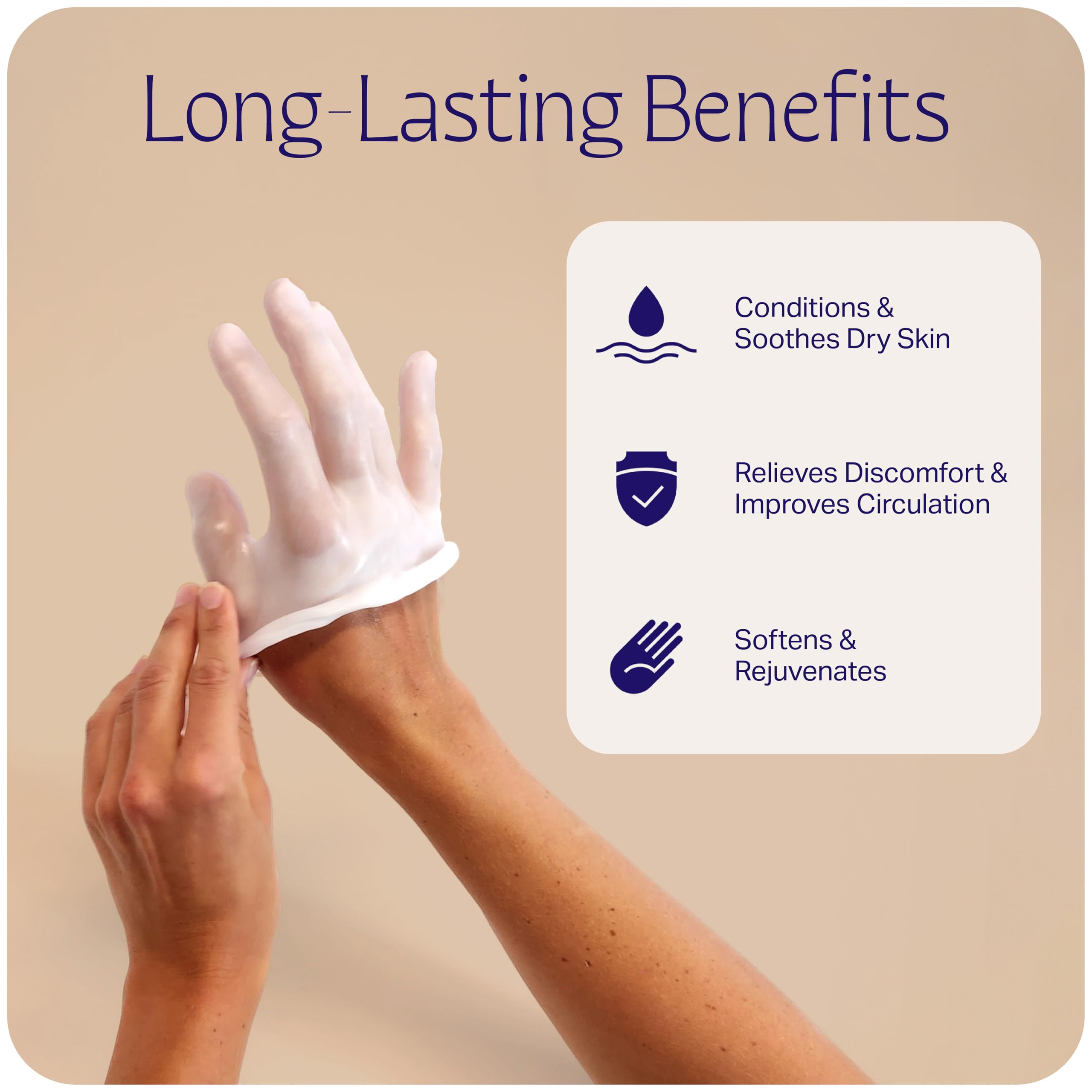 Close up view of the paraben free hypoallergenic paraffin wax packaging details