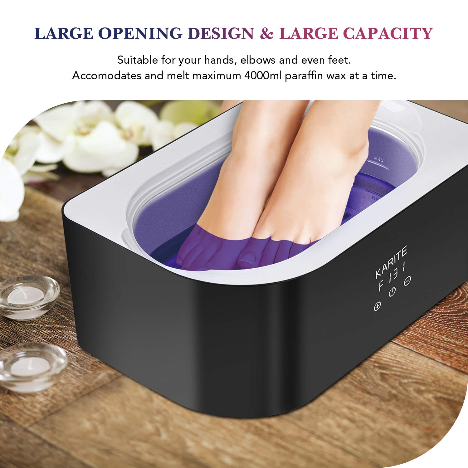Package of ten KARITE paraffin wax refills ideal for relaxing pedicure and manicure sessions.