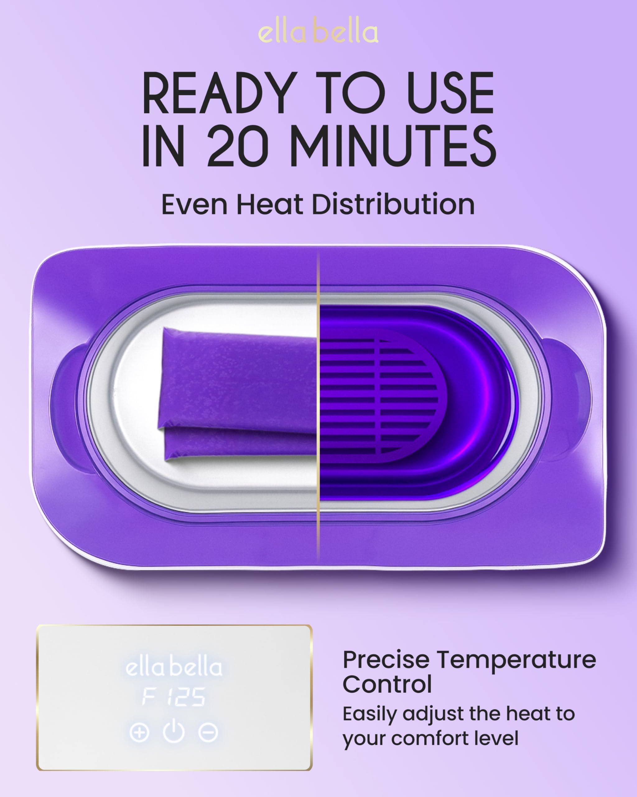 Therapeutic paraffin bath device shown alongside insulated pink terry cloth mitts and foot booties for heat retention