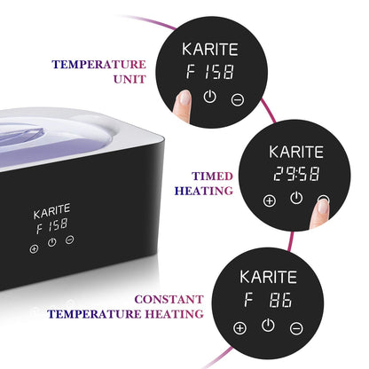 Side angle of the white Karite electric thermal spa machine showcasing its compact design for home and salon setups.