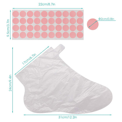 Durable leakproof material test showing the tear-resistant design of the foot protectors.