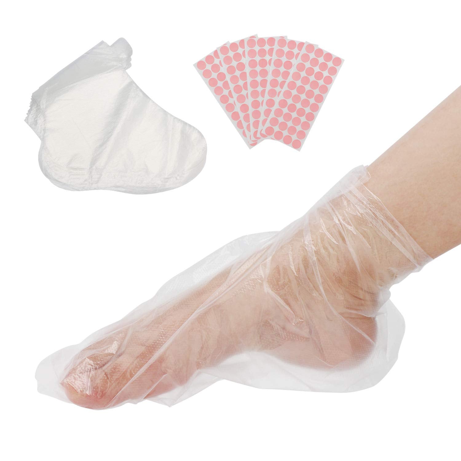 Side view of the foot liners highlighting the roomy bootie design suitable for spa pedicures.