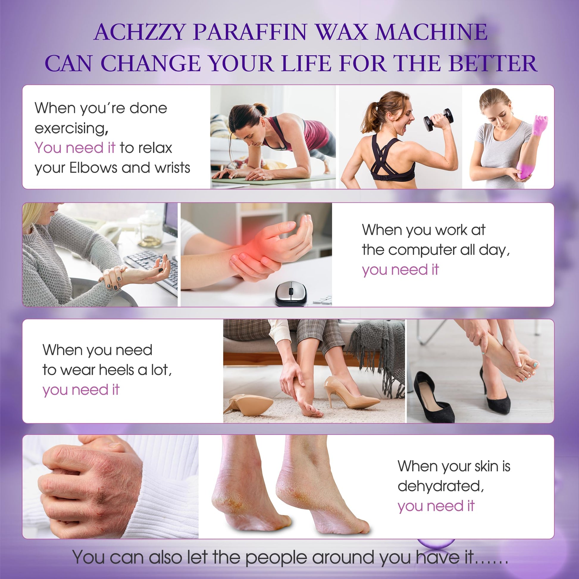 Honed skin texture showing before and after hydration benefits of paraffin bath