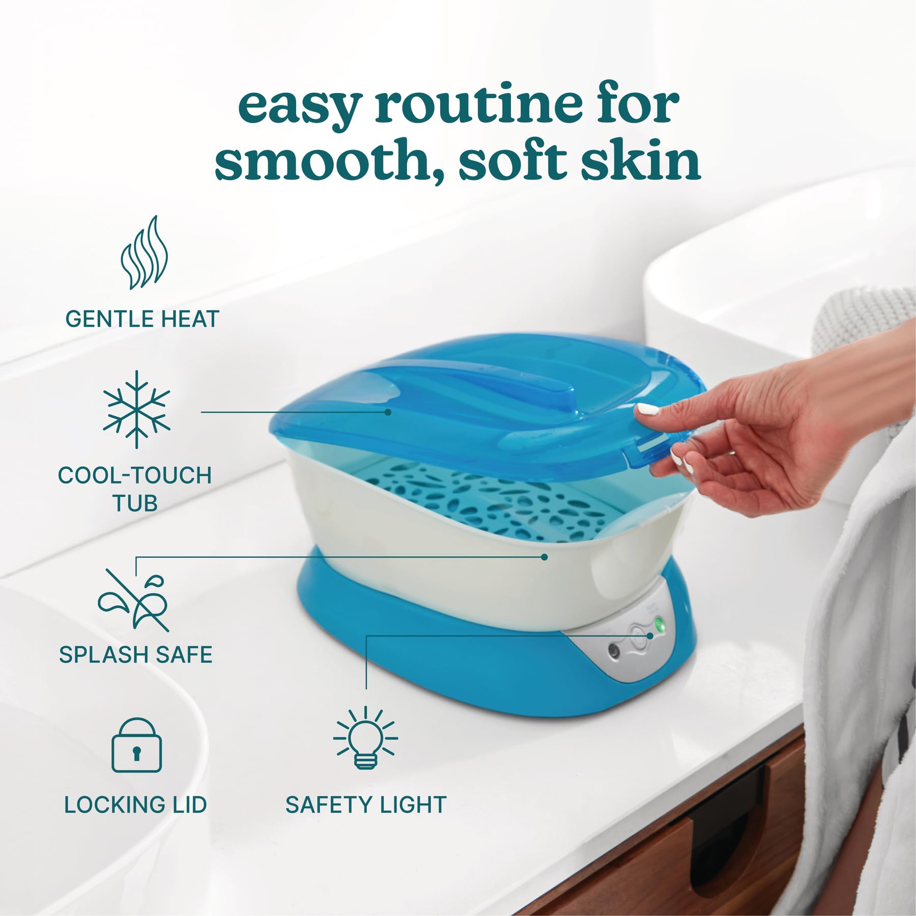 Hypoallergenic paraffin wax blocks for hand hydration treatment