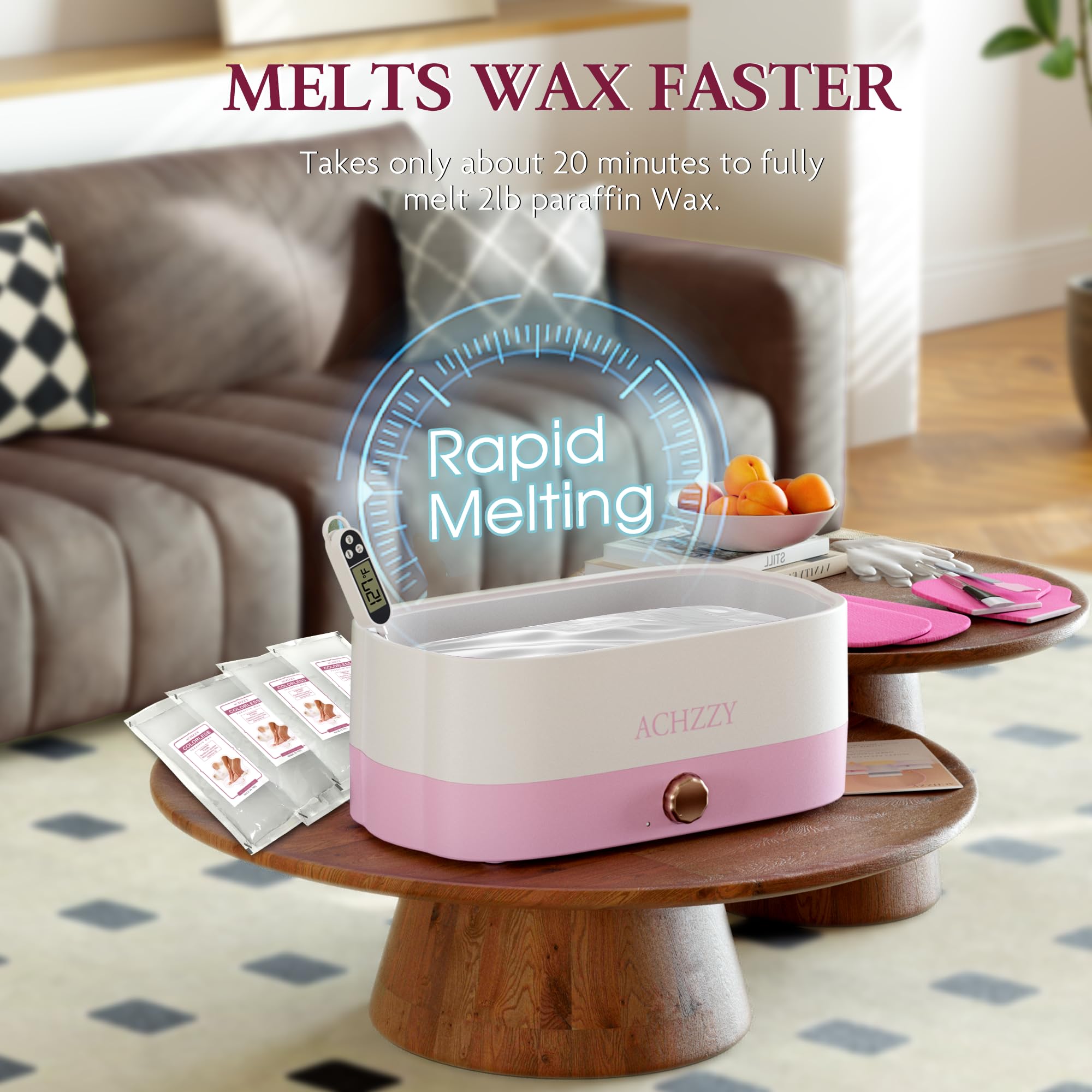 Natural moisturizing paraffin wax application on dry hands and fingers for smoothing