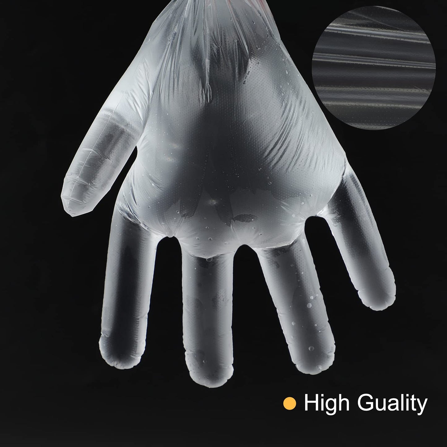 High quality polyethylene hand covers demonstrating ambidextrous loose design fit for women
