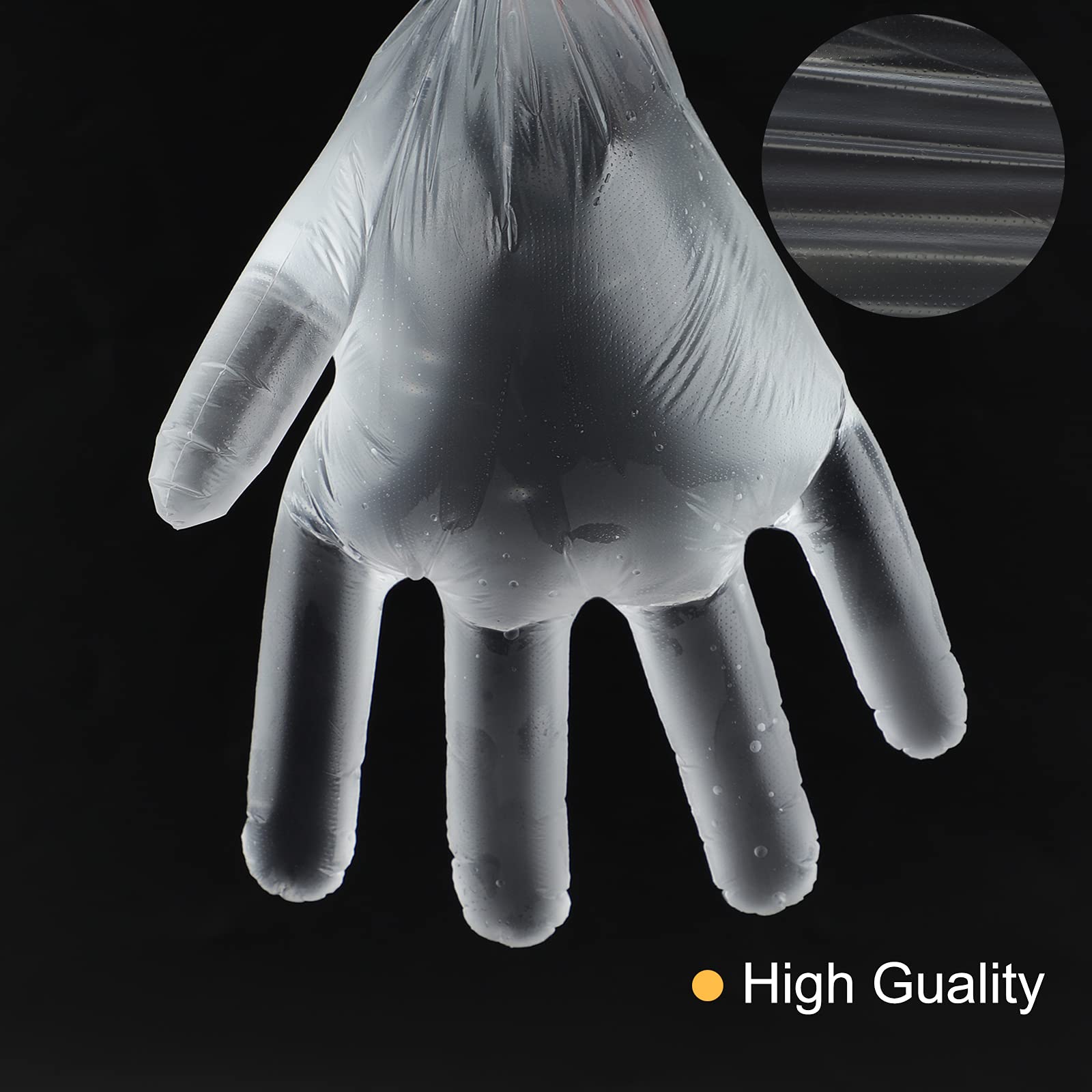 High quality polyethylene hand covers demonstrating ambidextrous loose design fit for women