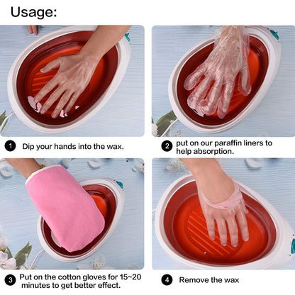 Niubow hot wax therapy mitten bags highlighting hygienic single use barrier durability