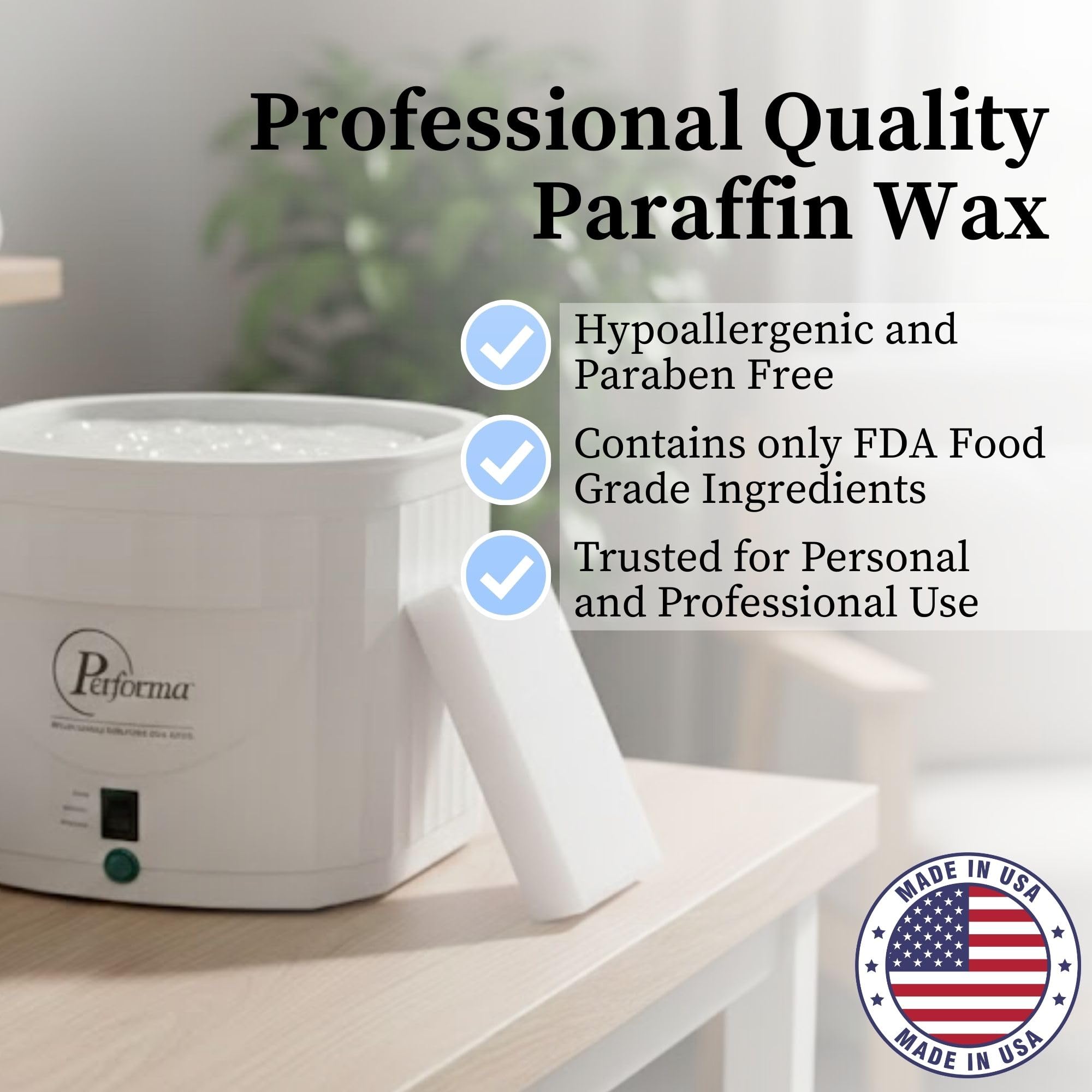 Performa medical grade paraffin wax case of six one pound blocks used for hand and foot pain relief