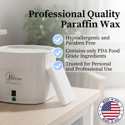 Performa medical grade paraffin wax case of six one pound blocks used for hand and foot pain relief