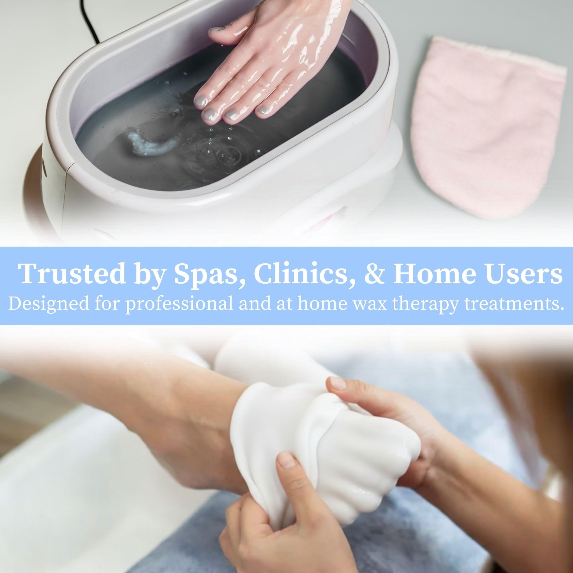 Performa physical therapy paraffin wax refill showcasing extreme clarity for sensitive skin heat treatments