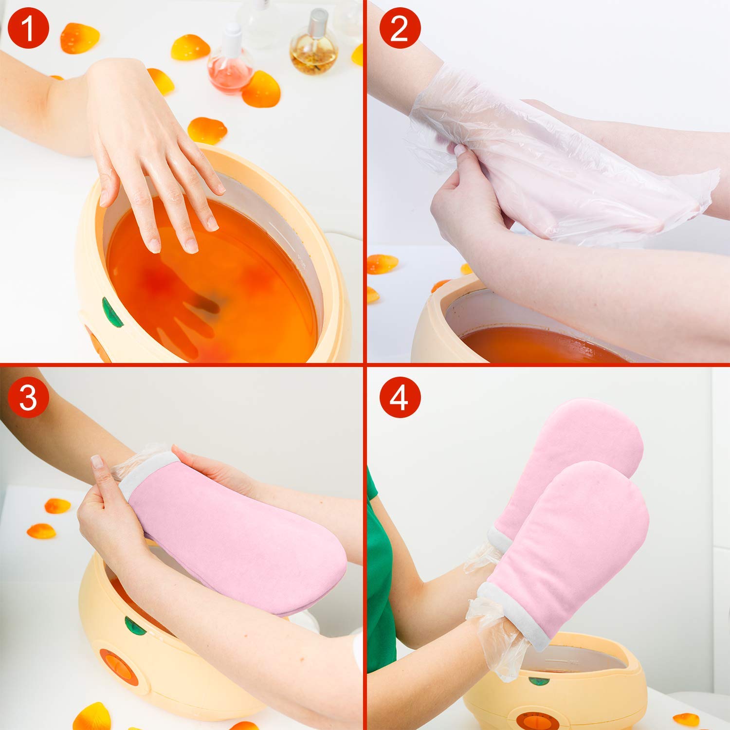 Disposable paraffin wax socks liners used for pedicure foot spa