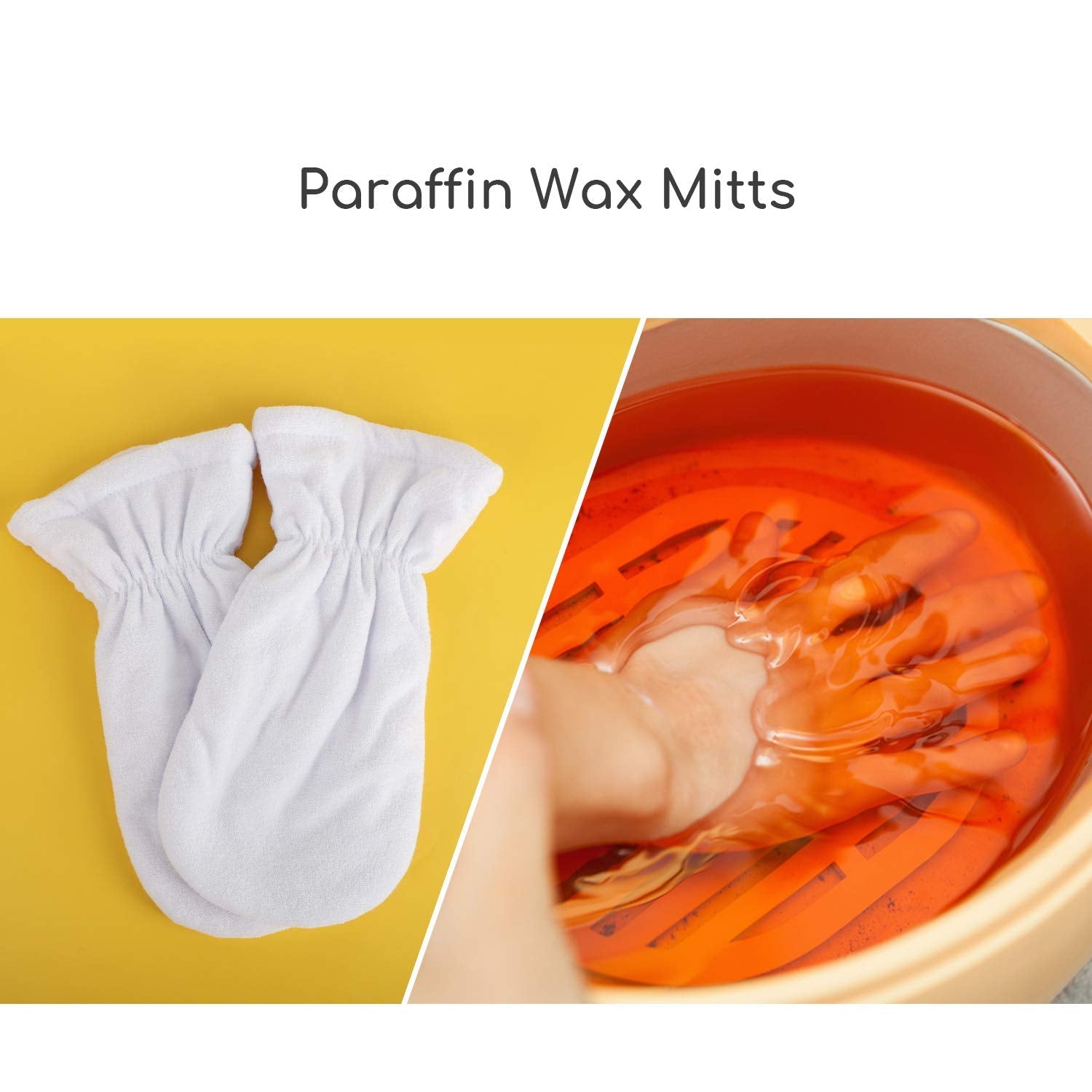 Segbeauty heated hand spa mittens showing the snug elastic wrist opening close up