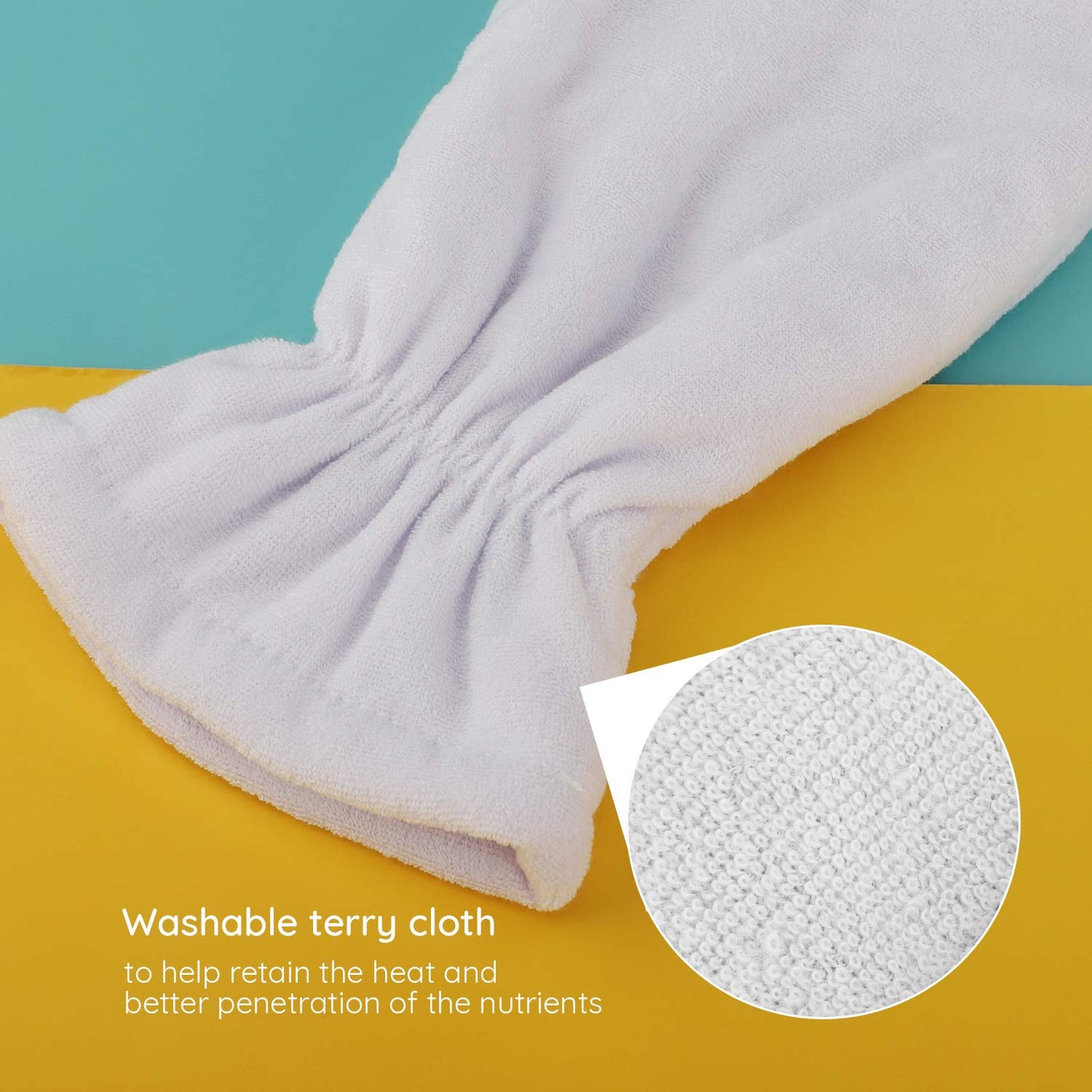 Segbeauty hot wax hand treatment gloves being worn for at home salon moisturizing