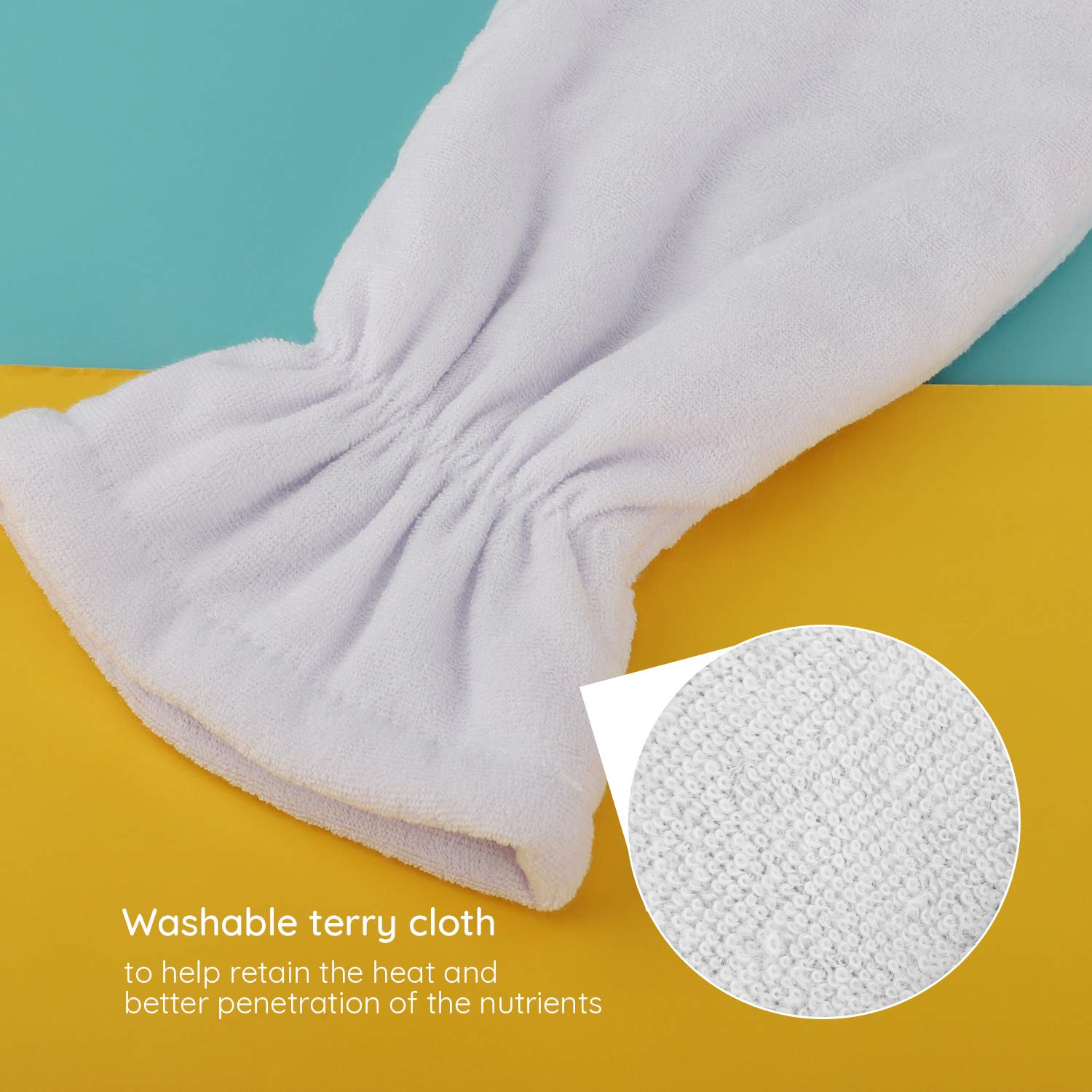 Segbeauty hot wax hand treatment gloves being worn for at home salon moisturizing