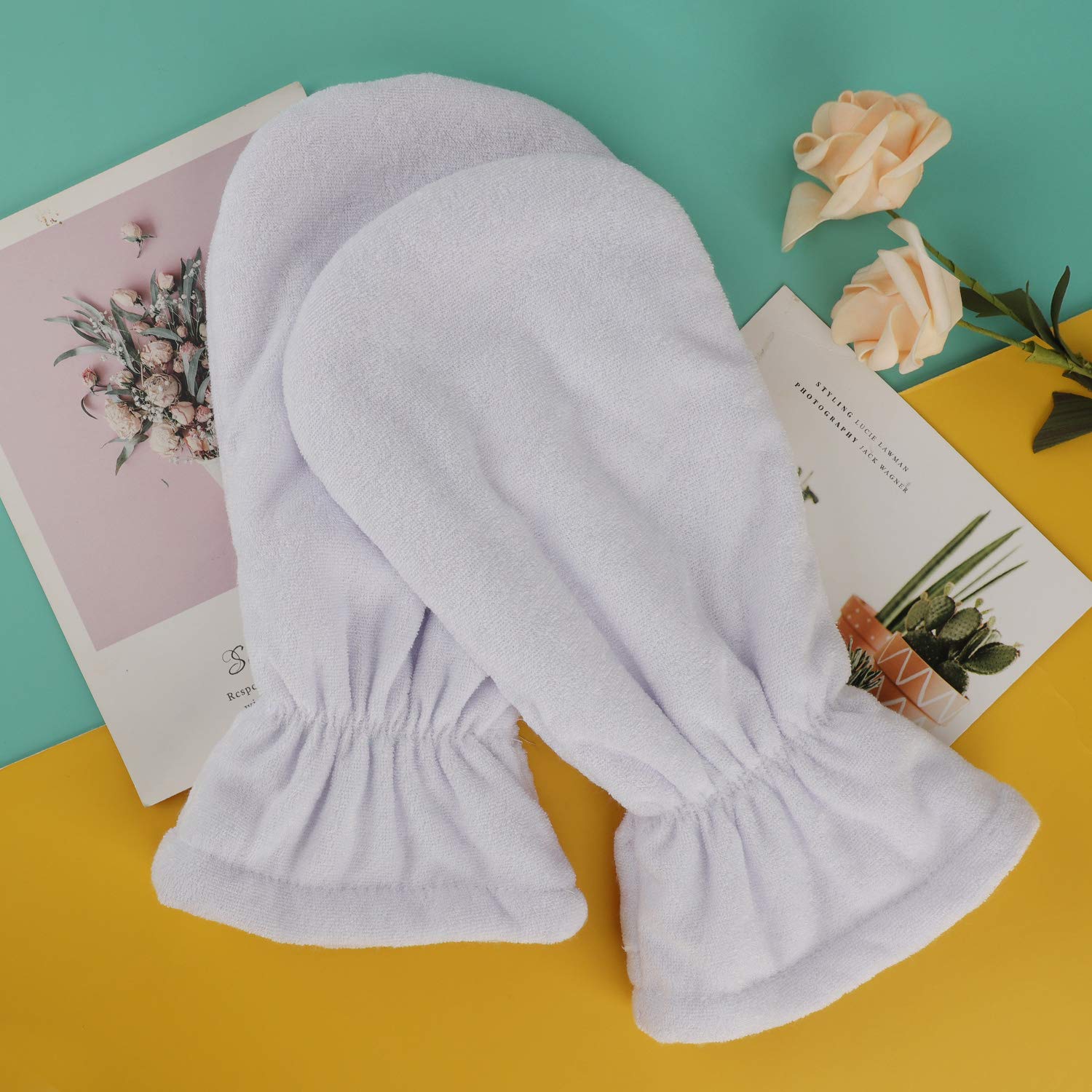 Machine washable cotton paraffin wax spa mittens from Segbeauty packaging view