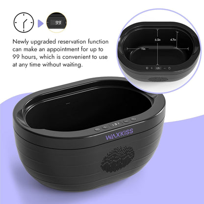 Premium lavender paraffin wax refills included in the Waxkiss moisturizing kit for dry skin therapy