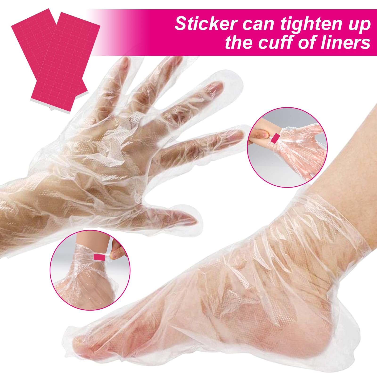 Thicker and larger clear plastic gloves for thermal spa treatments