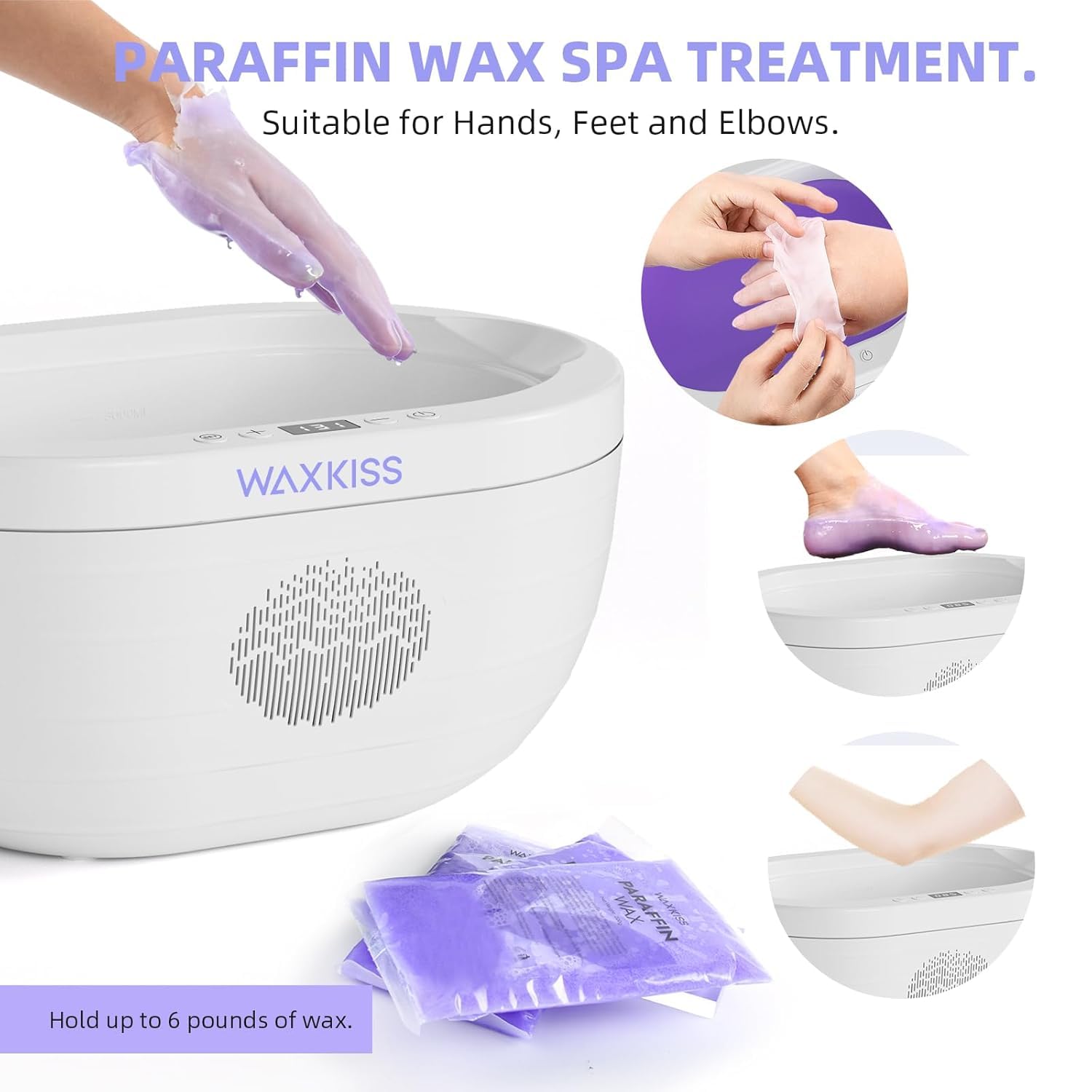 White paraffin wax heater showing internal plastic pot and insulation grid