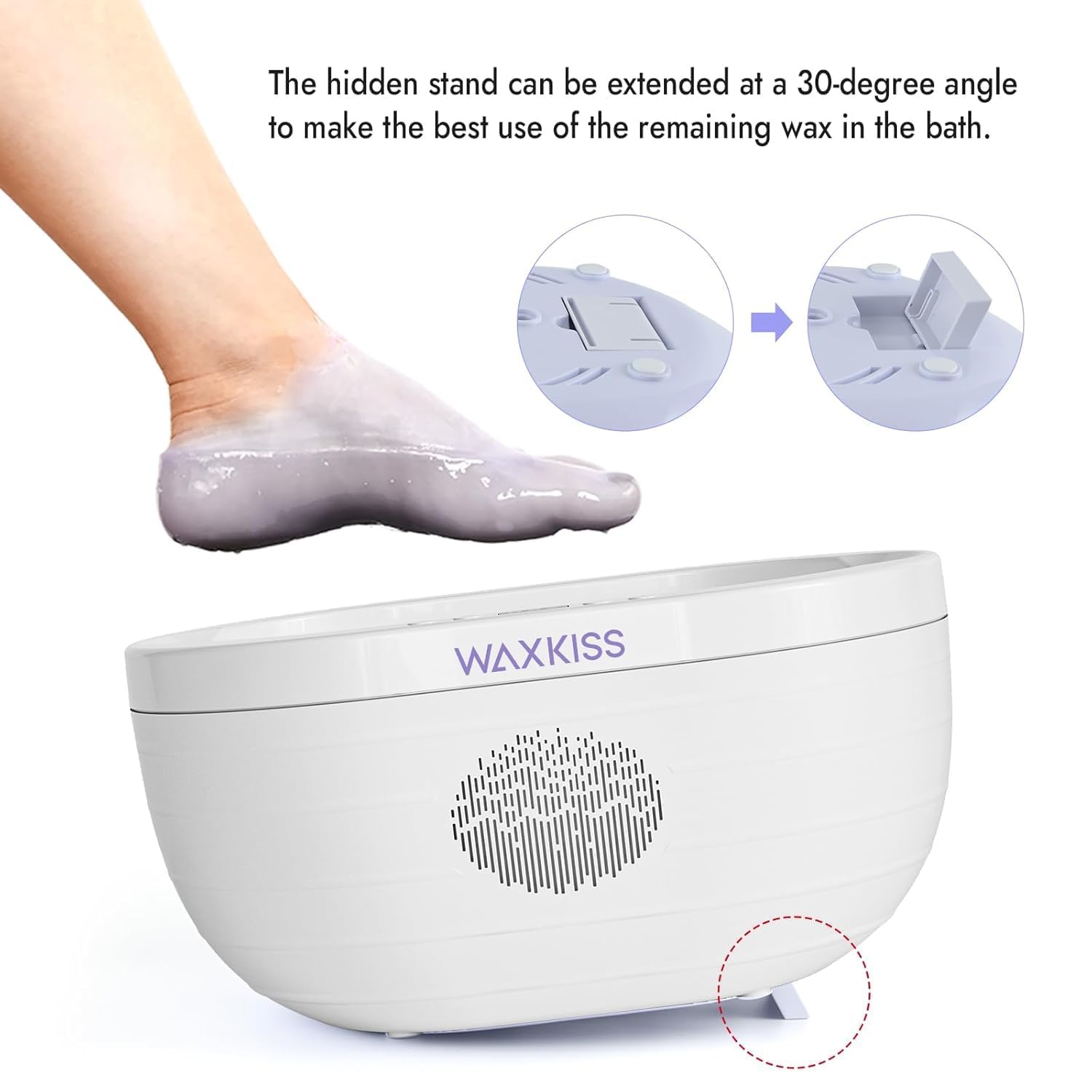 Waxkiss professional hand wax machine control panel and reservation settings