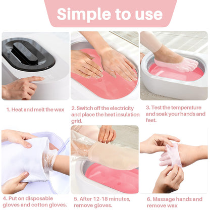 Paraffin bath machine refills with peach essential oil and vitamin E components