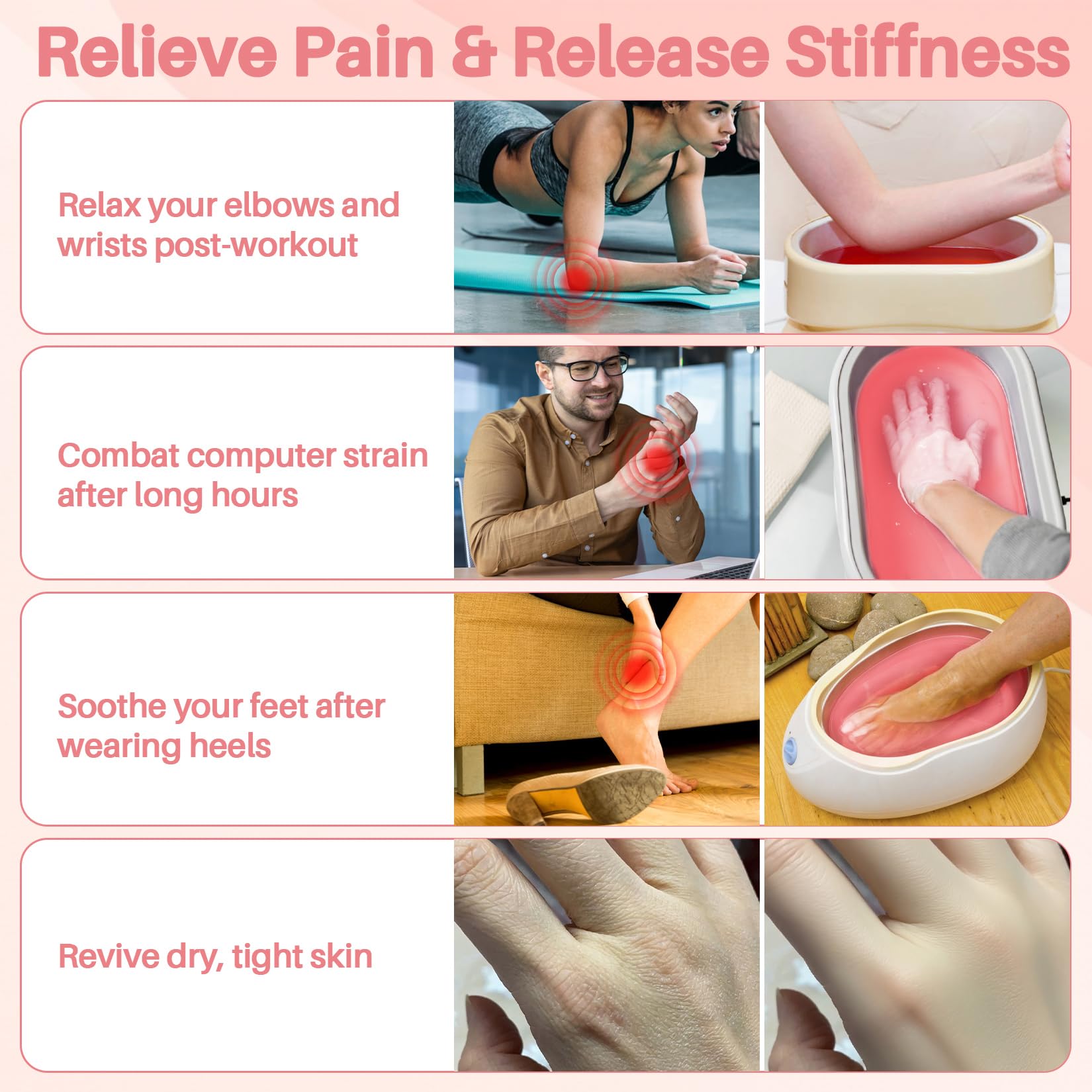 MAQIHAN moisturizing wax blocks melting inside a professional salon spa heater